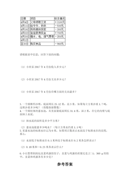 小升初数学期末测试卷必考.docx