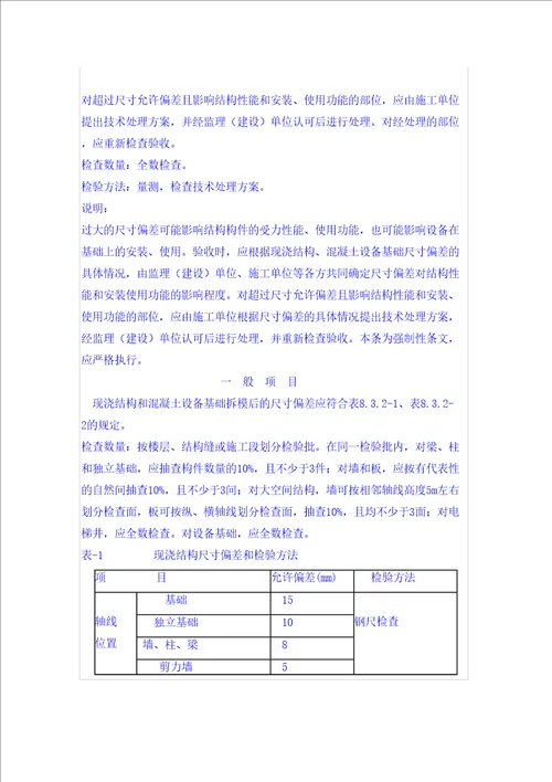 混凝土结构工程施工质量验收规范二