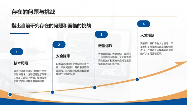 蓝色简约风计算机开题答辩PPT模板