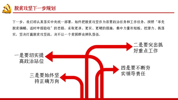 打赢脱贫攻坚战微党课PPT模板