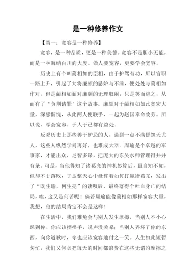 是一种修养作文.docx