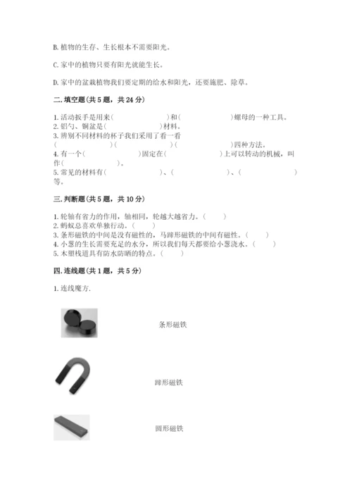 苏教版二年级下册科学期末考试试卷附答案解析.docx