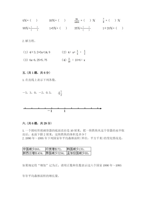 黑龙江【小升初】2023年小升初数学试卷附答案（精练）.docx