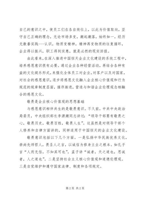 关于企业价值观和行为模式的思考.docx