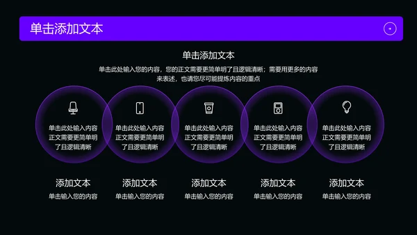 紫色极简风格品牌营销PPT演示模板