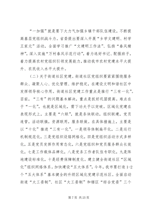 全省基层党建工作培训研讨会精神传达提纲.docx