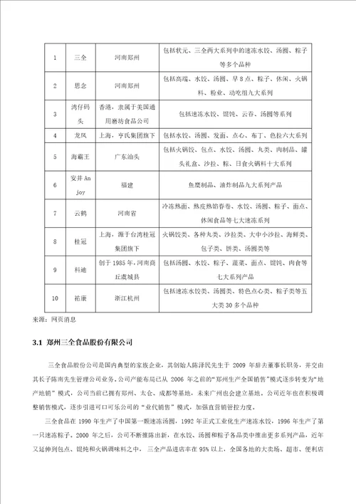 速冻食品行业冷链物流研究