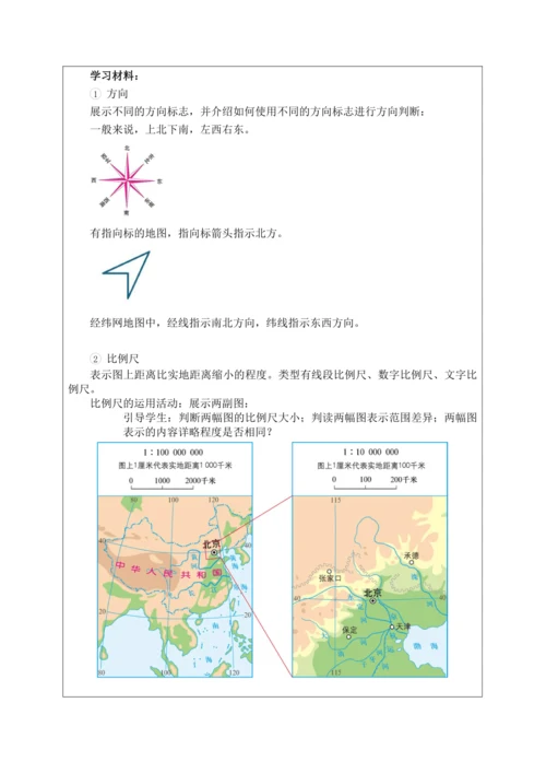 【大单元教学】2.1地图大单元整体教学--人教版（新课标）七上（地图的阅读课时设计）