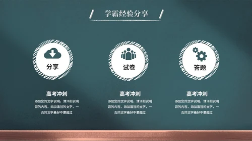 创意黑板风励志高三高考冲刺高考倒计时百日誓师大会PPT模板