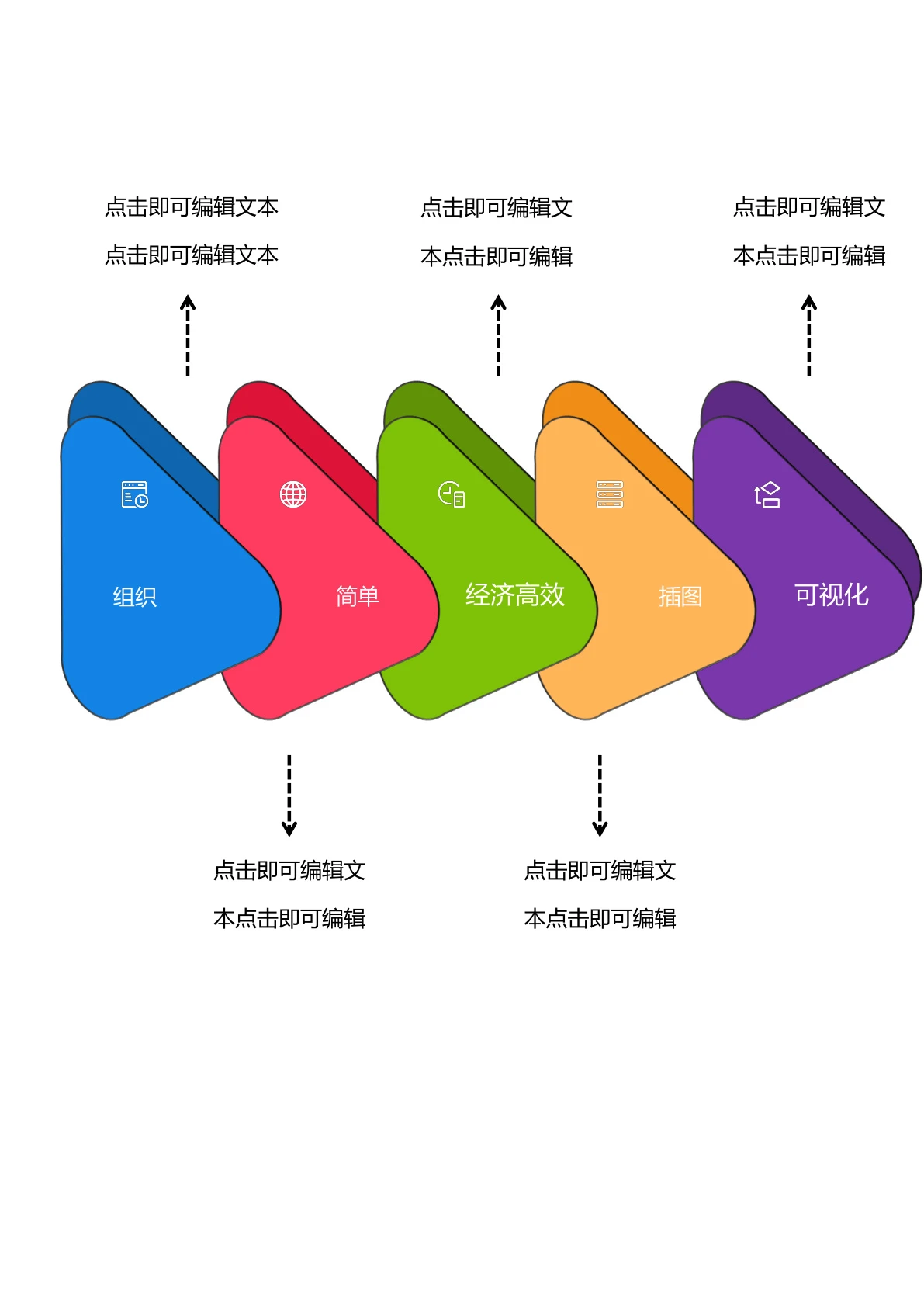 折叠型时间轴模板