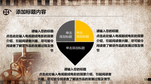 老电影《时代》回忆放映通用PPT模板