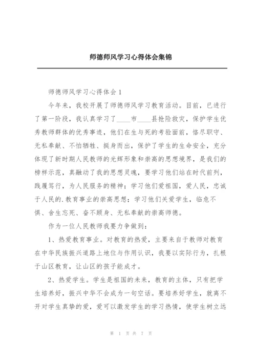 师德师风学习心得体会集锦.docx