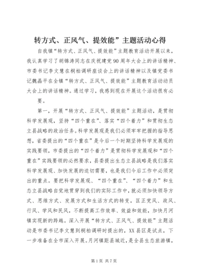 转方式、正风气、提效能”主题活动心得.docx