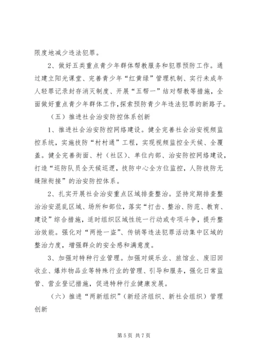 街道办事处社会管理创新工作方案.docx