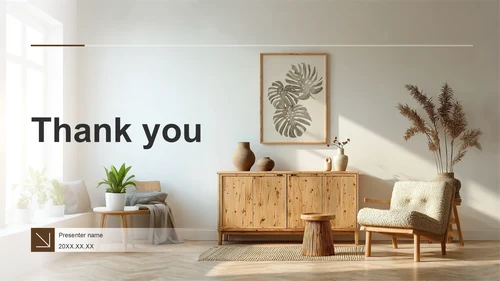 橙色简约风家居设计PPT主题