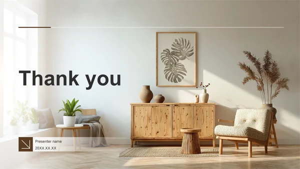 橙色简约风家居设计PPT主题