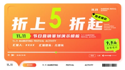 购物促销打折活动策划通用PPT模板