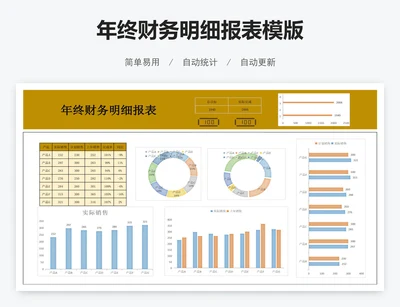年终财务明细报表模版
