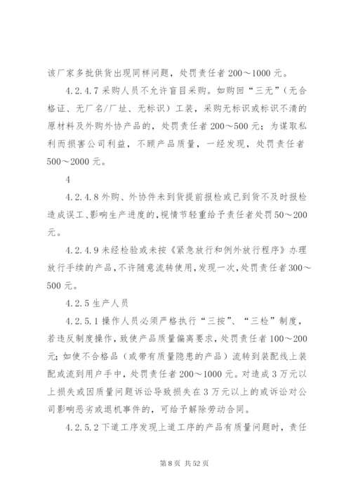 企业质量管理奖惩制度.docx