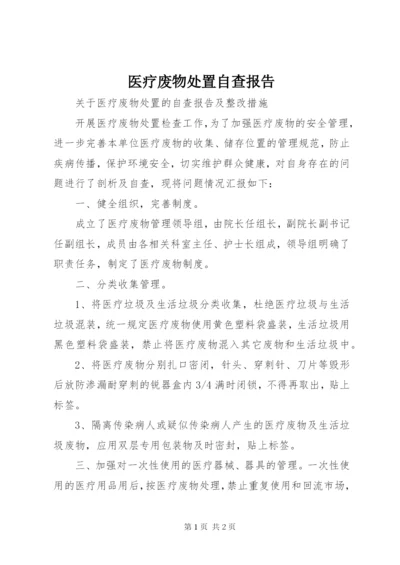 医疗废物处置自查报告 (5).docx