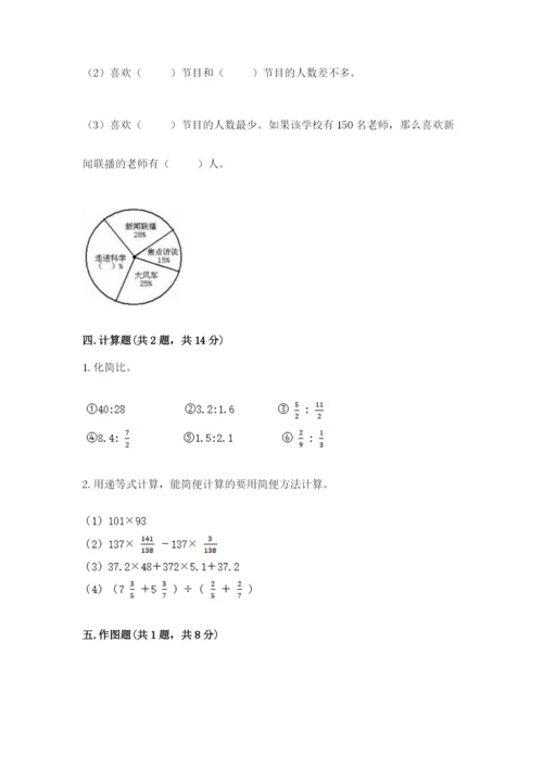 人教版数学六年级上册期末测试卷（全国通用）word版.docx