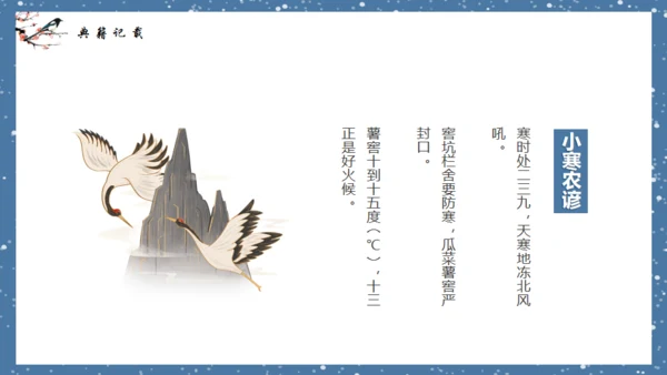 小寒时节通用PPT模板