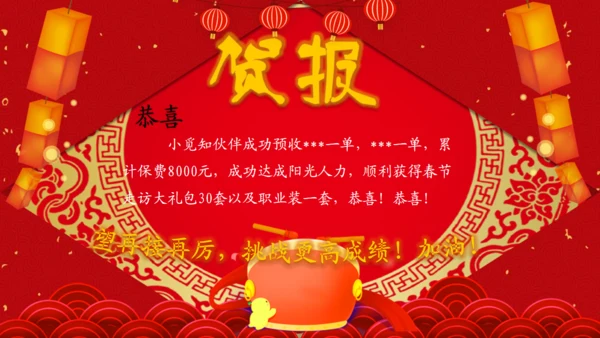 喜庆喜报贺报通用PPT模版