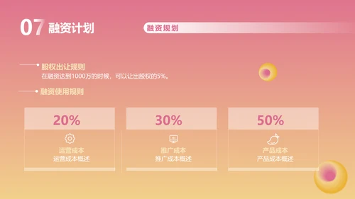 粉色渐变风格商业计划书