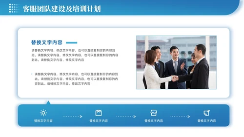 蓝色渐变微粒体企业客服年终总结