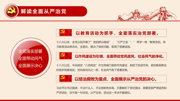 全面从严治党党建党风廉政建设党课PPT