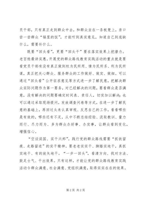 党的群众路线“回头看”个人总结.docx