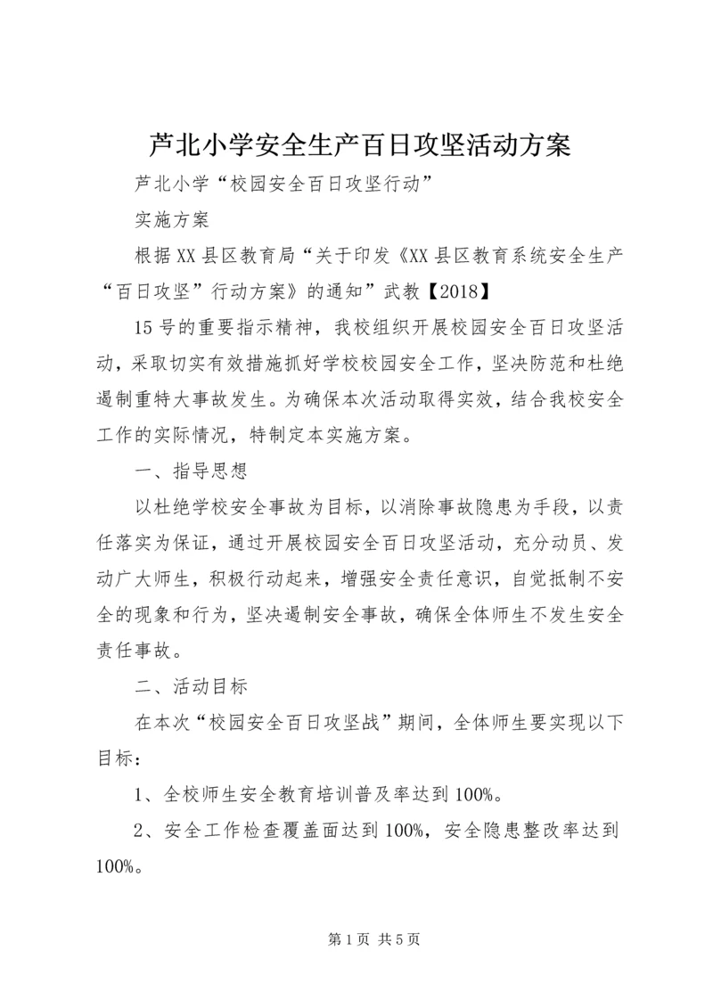 芦北小学安全生产百日攻坚活动方案.docx