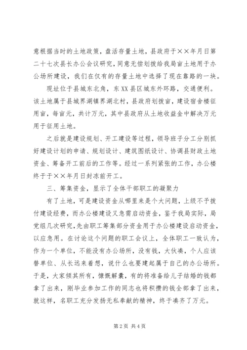 县食品药品监督管理局办公场所建设工作汇报 (5).docx