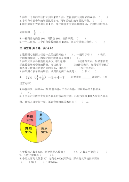 小学数学六年级上册期末模拟卷附答案（突破训练）.docx