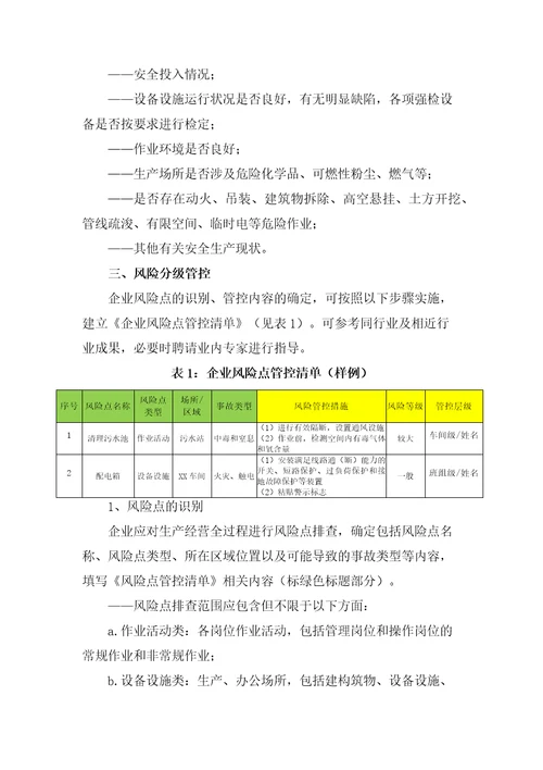 工贸行业小微企业安全风险分级管控和隐患排查治理双重预防机制建设指导手册