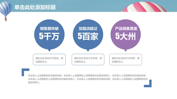 升空热气球动画清新简单通用PPT模板