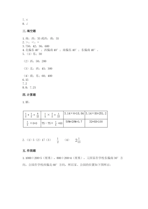 人教版六年级上册数学期中测试卷（全优）word版.docx