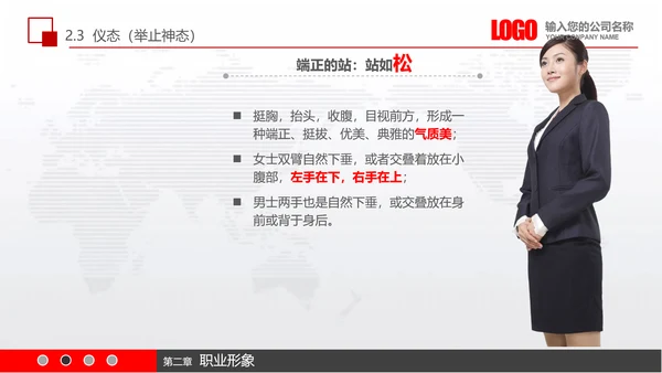 实用员工入职商务礼议培训PPT