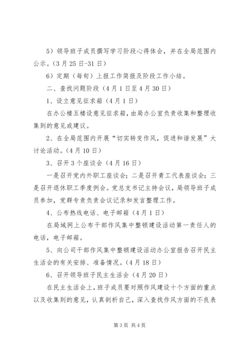 干部作风集中整顿建设活动计划.docx