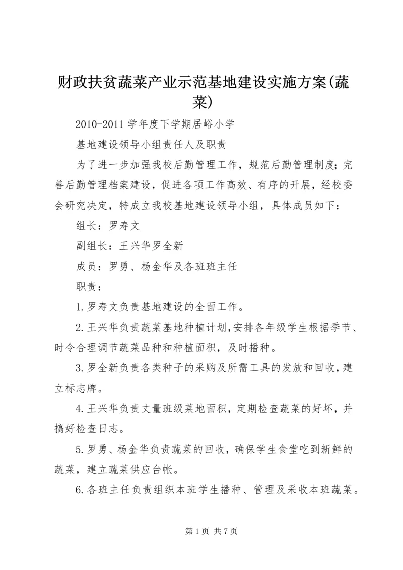 财政扶贫蔬菜产业示范基地建设实施方案(蔬菜) (4).docx