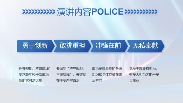 蓝色大气公安局工作汇报动态PPT