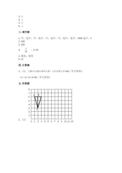 人教版五年级下册数学期末考试试卷下载.docx