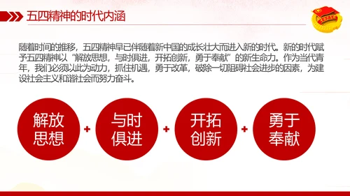 弘扬五四精神做新时代合格共青团员PPT模板