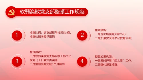 红色党支部党史学习教育工作总结动态PPT模板