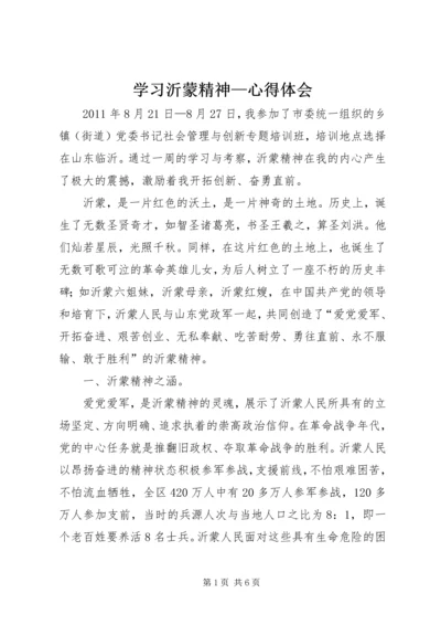 学习沂蒙精神—心得体会精编.docx