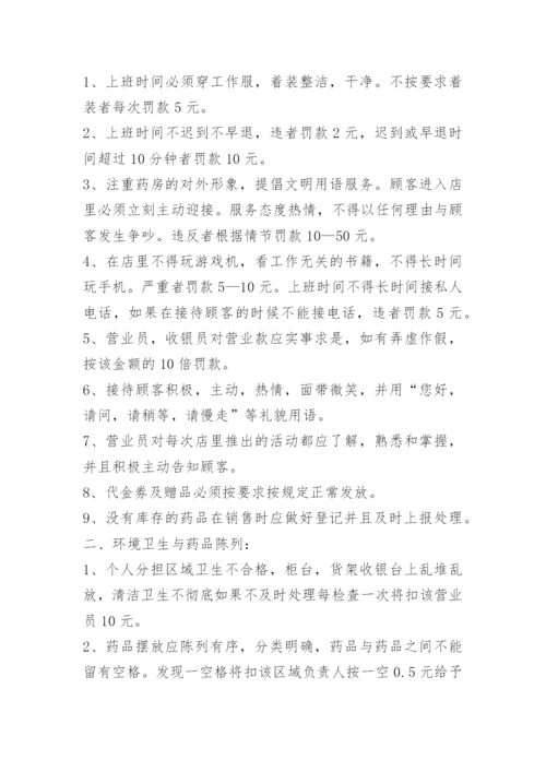 药房管理规章制度目录.docx