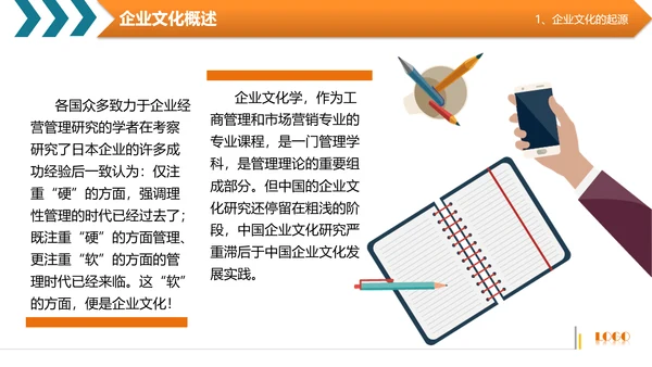 商务高管培训企业文化阐述PPT模板