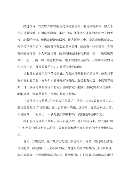 我的校园初中作文