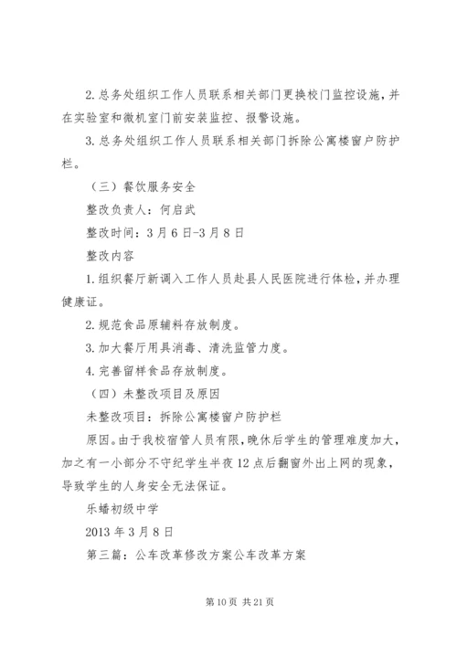 改革与整改计划方案(修改版).docx