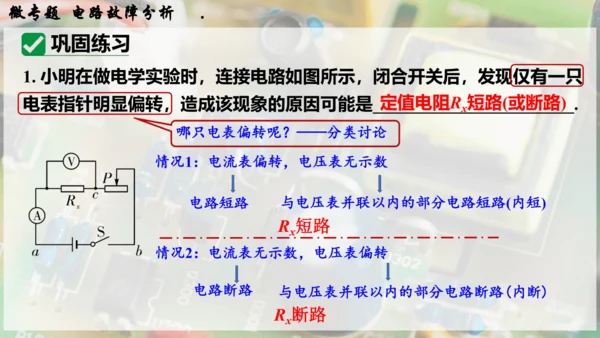 人教版 初中物理 九年级全册 第十六章 电压   电阻 微专题  电路故障分析课件（33页ppt）
